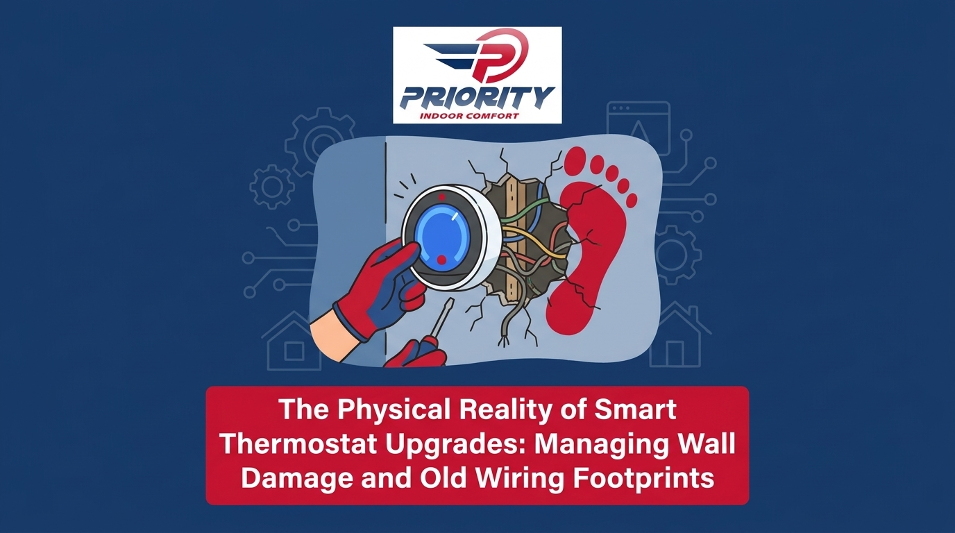 The Physical Reality of Smart Thermostat Upgrades: Managing Wall Damage and Old Wiring Footprints