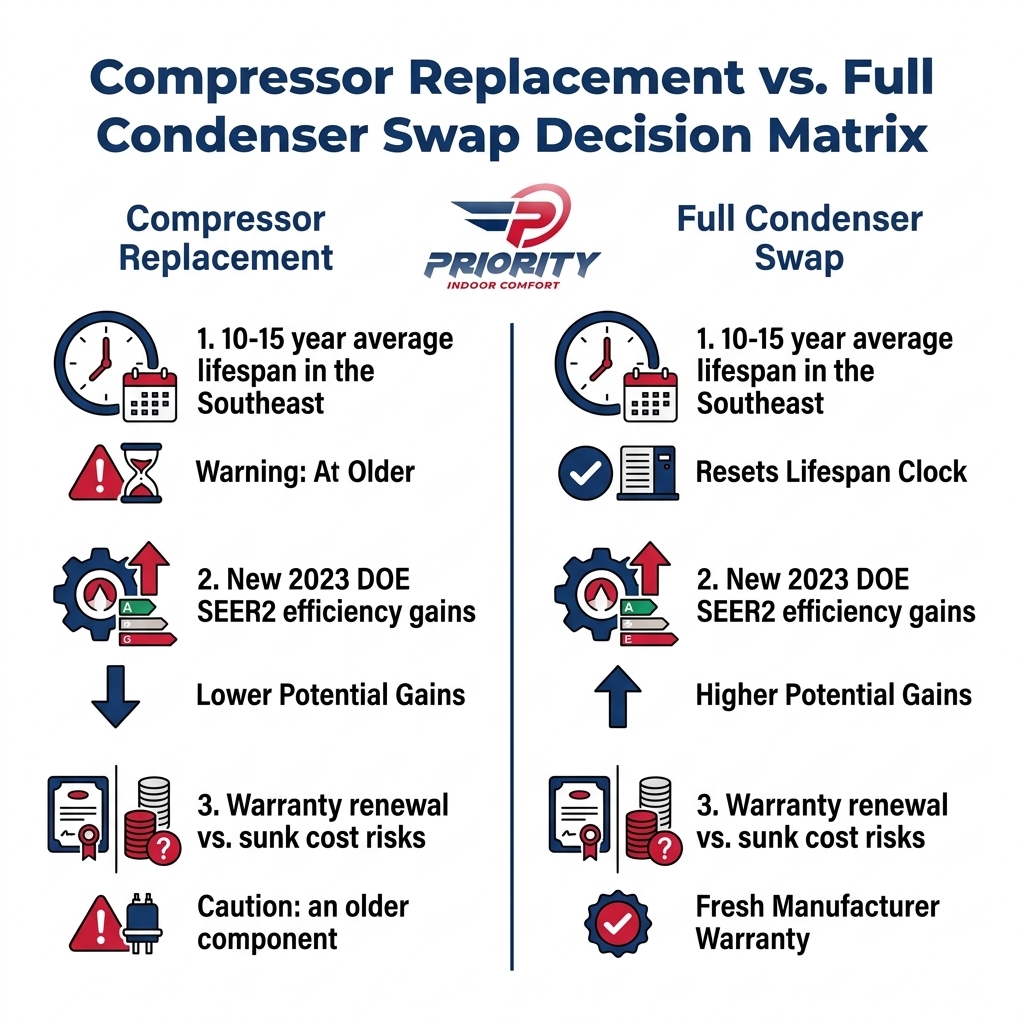 Compressor Replacement vs. Full Condenser Swap Decision Matrix