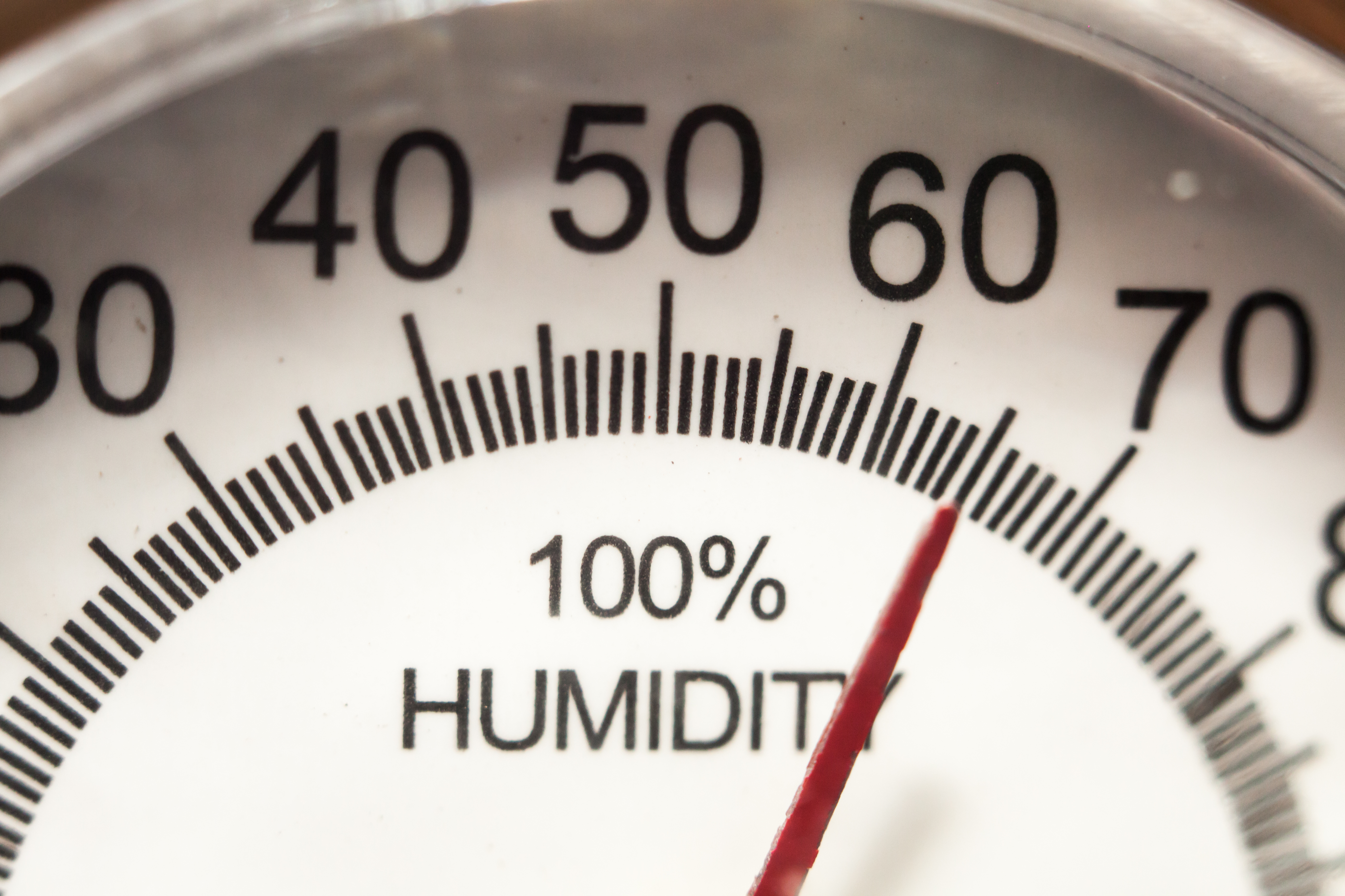 Humidity gauge displaying 60% humidity, relevant to HVAC humidification services in Phenix City, AL.