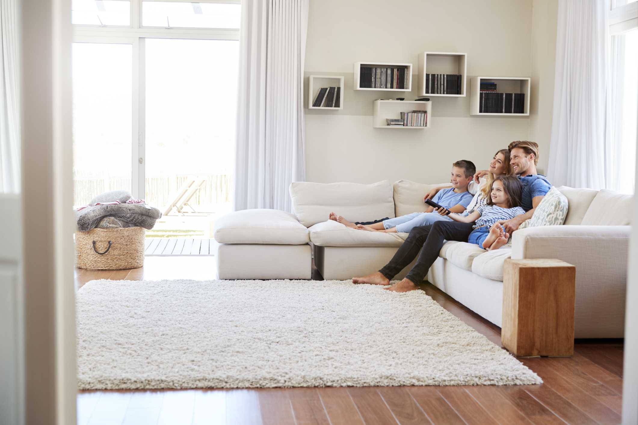 UV air purifiers in a modern living room, enhancing indoor air quality for family comfort in Phenix City, AL.